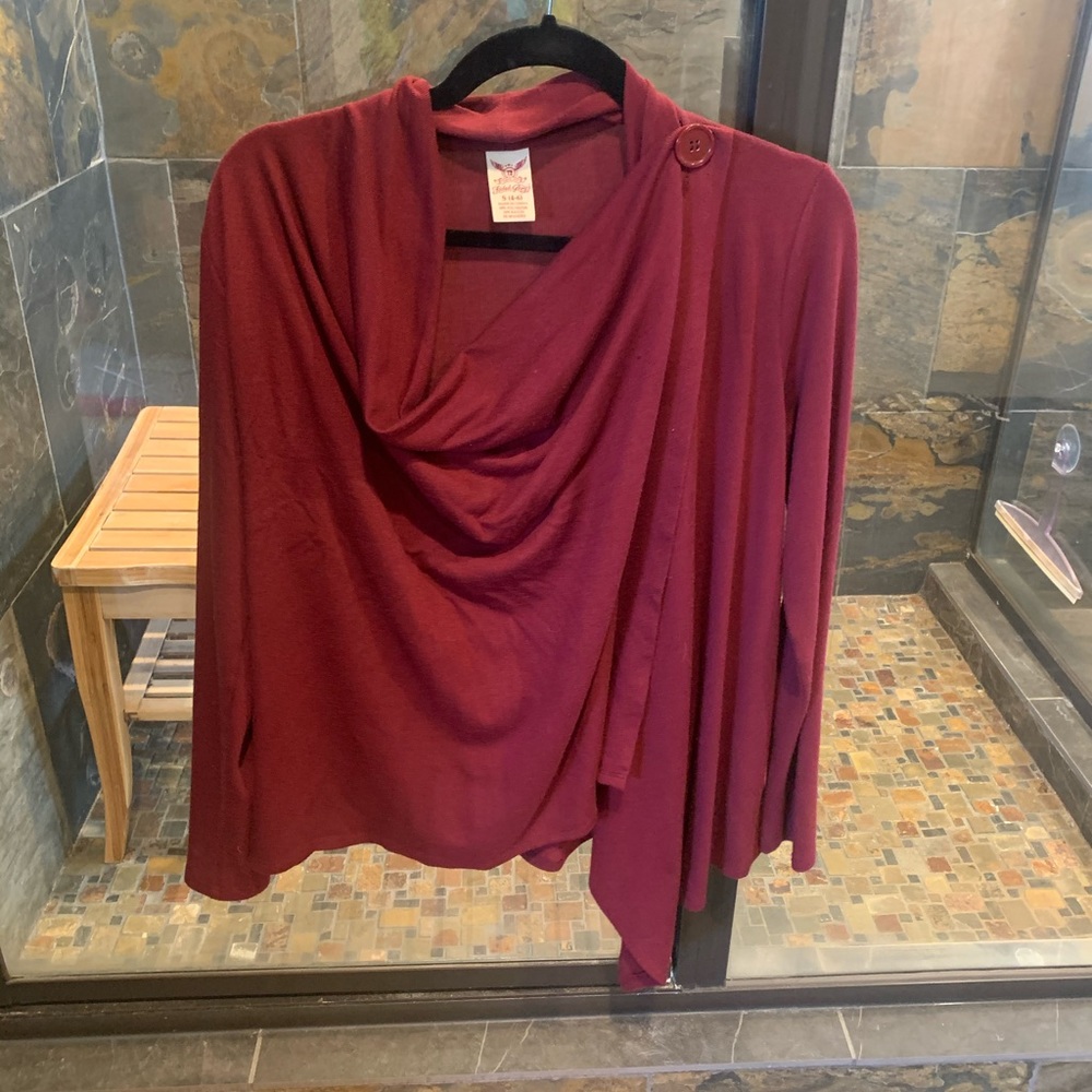 Burgundy Fall/Winter Wrap Shirt